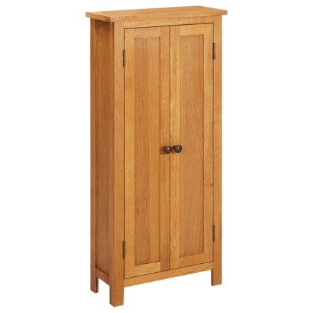 vidaXL Armario de almacenaje de madera de roble maciza 50x22x110 cm 