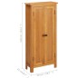 vidaXL Armario de almacenaje de madera de roble maciza 50x22x110 cm vidaXL Armario de almacenaje de madera de roble maciza 50x22x110 cm