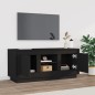 vidaXL Mueble de TV madera contrachapada negro 102x35x45 cm vidaXL Mueble de TV madera contrachapada negro 102x35x45 cm