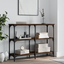 vidaXL Mesa consola madera de ingeniería marrón roble 100x29x75 cm