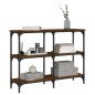 vidaXL Mesa consola madera de ingeniería marrón roble 100x29x75 cm vidaXL Mesa consola madera de ingeniería marrón roble 100x29x75 cm