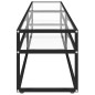vidaXL Mueble para TV vidrio templado transparente 180x40x40,5 cm