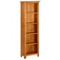 vidaXL Estantería de 5 niveles de madera maciza de roble 45x22x140 cm vidaXL Estantería de 5 niveles de madera maciza de roble 45x22x140 cm
