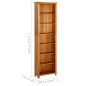 vidaXL Estantería de 7 niveles madera maciza de roble 60x22x200 cm vidaXL Estantería de 7 niveles madera maciza de roble 60x22x200 cm