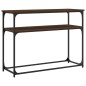 vidaXL Mesa consola madera de ingeniería marrón roble 100x35,5x75 cm vidaXL Mesa consola madera de ingeniería marrón roble 100x35,5x75 cm