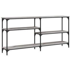 vidaXL Mesa consola madera de ingeniería gris Sonoma 160x29x75 cm