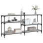 vidaXL Mesa consola madera de ingeniería gris Sonoma 160x29x75 cm