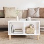 vidaXL Mesa de centro madera contrachapada blanco brillo 60x50x36,5 cm vidaXL Mesa de centro madera contrachapada blanco brillo 60x50x36,5 cm