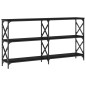 vidaXL Mesa consola madera de ingeniería negra 156x28x80,5 cm vidaXL Mesa consola madera de ingeniería negra 156x28x80,5 cm