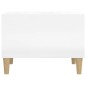 vidaXL Mesa de centro madera contrachapada blanco brillo 60x50x36,5 cm vidaXL Mesa de centro madera contrachapada blanco brillo 60x50x36,5 cm