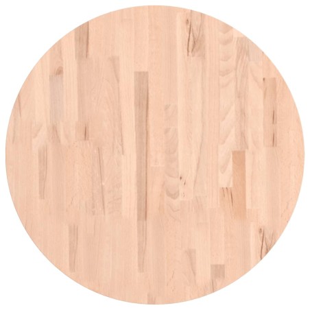 vidaXL Tablero redondo de madera maciza de haya Ø70x4 cm
