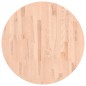 vidaXL Tablero redondo de madera maciza de haya Ø70x4 cm