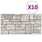 vidaXL Paneles de pared 3D 10 uds EPS con diseño de ladrillo gris vidaXL Paneles de pared 3D 10 uds EPS con diseño de ladrillo gris