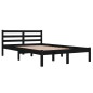 vidaXL Sofá cama madera maciza de pino negro 120x200 cm vidaXL Sofá cama madera maciza de pino negro 120x200 cm