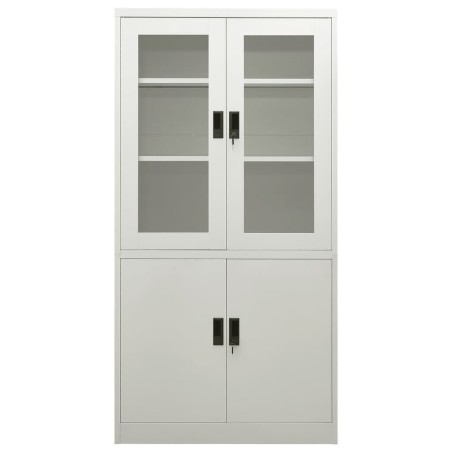 vidaXL Armario de oficina de acero gris claro 90x40x180 cm