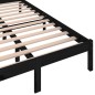 vidaXL Sofá cama madera maciza de pino negro 120x200 cm vidaXL Sofá cama madera maciza de pino negro 120x200 cm