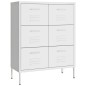 vidaXL Armario de almacenamiento acero blanco 80x35x101,5 cm vidaXL Armario de almacenamiento acero blanco 80x35x101,5 cm