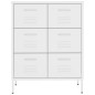 vidaXL Armario de almacenamiento acero blanco 80x35x101,5 cm vidaXL Armario de almacenamiento acero blanco 80x35x101,5 cm