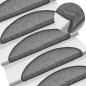 vidaXL Alfombrillas de escalera 15 unidades gris oscuro 56x17x3 cm vidaXL Alfombrillas de escalera 15 unidades gris oscuro 56x17x3 cm