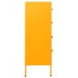 vidaXL Armario de cajones de acero amarillo mostaza 80x35x101,5 cm