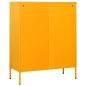 vidaXL Armario de cajones de acero amarillo mostaza 80x35x101,5 cm