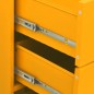 vidaXL Armario de cajones de acero amarillo mostaza 80x35x101,5 cm