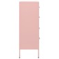 vidaXL Armario de cajones de acero rosa 80x35x101,5 cm vidaXL Armario de cajones de acero rosa 80x35x101,5 cm