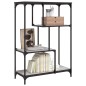 vidaXL Estantería madera de ingeniería y acero Sonoma gris 81x36x115cm vidaXL Estantería madera de ingeniería y acero Sonoma gris 81x36x115cm