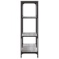 vidaXL Estantería madera de ingeniería y acero Sonoma gris 81x36x115cm vidaXL Estantería madera de ingeniería y acero Sonoma gris 81x36x115cm