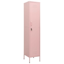 vidaXL Armario taquilla de acero rosa 35x46x180 cm