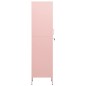 vidaXL Armario taquilla de acero rosa 35x46x180 cm