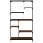 vidaXL Estantería madera ingeniería acero roble marrón 99x35,5x176 cm vidaXL Estantería madera ingeniería acero roble marrón 99x35,5x176 cm