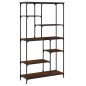 vidaXL Estantería madera ingeniería acero roble marrón 99x35,5x176 cm vidaXL Estantería madera ingeniería acero roble marrón 99x35,5x176 cm