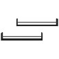 vidaXL Estantes de pared con barras 2 unidades negro 80x16x14 cm vidaXL Estantes de pared con barras 2 unidades negro 80x16x14 cm