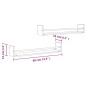 vidaXL Estantes de pared con barras 2 unidades negro 80x16x14 cm vidaXL Estantes de pared con barras 2 unidades negro 80x16x14 cm