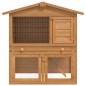vidaXL Casa de animales pequeños jaula conejera 3 puertas madera vidaXL Casa de animales pequeños jaula conejera 3 puertas madera