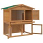 vidaXL Casa de animales pequeños jaula conejera 3 puertas madera vidaXL Casa de animales pequeños jaula conejera 3 puertas madera