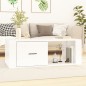 vidaXL Mesa de centro madera contrachapada blanco brillo 100x50,5x35cm vidaXL Mesa de centro madera contrachapada blanco brillo 100x50,5x35cm