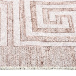 vidaXL Alfombra lavable antideslizante beige 120x180 cm