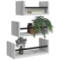 vidaXL Estantes pared con barras 3 pzas madera ingeniería gris Sonoma vidaXL Estantes pared con barras 3 pzas madera ingeniería gris Sonoma