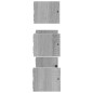 vidaXL Estantes pared con barras 3 pzas madera ingeniería gris Sonoma vidaXL Estantes pared con barras 3 pzas madera ingeniería gris Sonoma