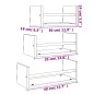 vidaXL Estantes pared con barras 3 pzas madera ingeniería gris Sonoma vidaXL Estantes pared con barras 3 pzas madera ingeniería gris Sonoma