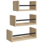 vidaXL Estantes pared con barras 3 pzas madera ingeniería roble Sonoma vidaXL Estantes pared con barras 3 pzas madera ingeniería roble Sonoma