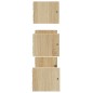 vidaXL Estantes pared con barras 3 pzas madera ingeniería roble Sonoma vidaXL Estantes pared con barras 3 pzas madera ingeniería roble Sonoma
