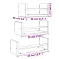 vidaXL Estantes pared con barras 3 pzas madera ingeniería roble Sonoma vidaXL Estantes pared con barras 3 pzas madera ingeniería roble Sonoma