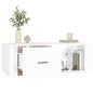 vidaXL Mesa de centro madera contrachapada blanco brillo 100x50,5x35cm vidaXL Mesa de centro madera contrachapada blanco brillo 100x50,5x35cm