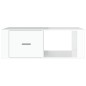 vidaXL Mesa de centro madera contrachapada blanco brillo 100x50,5x35cm vidaXL Mesa de centro madera contrachapada blanco brillo 100x50,5x35cm
