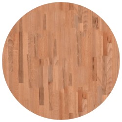 vidaXL Tablero redondo de madera maciza de haya Ø80x1,5cm