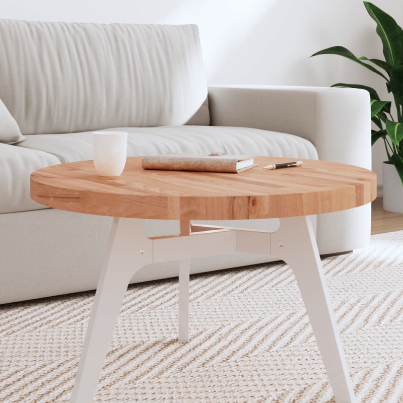 vidaXL Tablero redondo de madera maciza de haya Ø70x4 cm vidaXL Tablero redondo de madera maciza de haya Ø70x4 cm