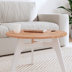 vidaXL Tablero redondo de madera maciza de haya Ø60x1,5 cm